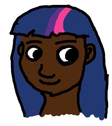 Size: 402x454 | Tagged: safe, twilight sparkle, human, g4, dark skin, humanized