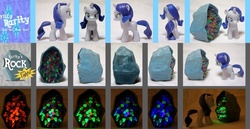 Size: 1024x529 | Tagged: safe, rarity, pony, g4, customized toy, dumb rock, filly, irl, photo, solo