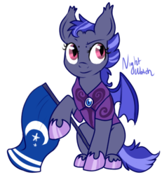 Size: 348x377 | Tagged: safe, artist:lulubell, oc, oc:night watch, bat pony, pony, female, guardsmare, mare, night guard, royal guard, simple background, transparent background