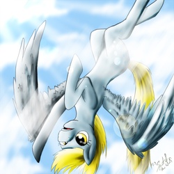 Size: 1000x1000 | Tagged: safe, artist:spiritofthwwolf, derpy hooves, pegasus, pony, g4, female, mare, solo