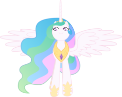 Size: 900x717 | Tagged: safe, artist:felix-kot, princess celestia, alicorn, pony, g4, cute, cutelestia, female, mare, simple background, solo, spread wings, transparent background, vector, wings