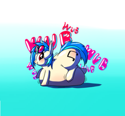 Size: 1224x1136 | Tagged: safe, artist:secretgoombaman12345, dj pon-3, vinyl scratch, ask chubby diamond, g4, chubby cheeks, fat, impossibly large belly, morbidly obese, obese, solo, vinyl fat, wub