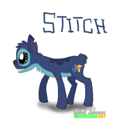 Size: 600x612 | Tagged: safe, artist:sirkusdyret, pony, lilo and stitch, ponified, simple background, smiling, solo, stitch, transparent background