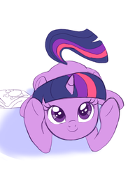 Size: 644x833 | Tagged: safe, artist:mew, twilight sparkle, pony, unicorn, g4, cute, female, smiling, solo, unicorn twilight