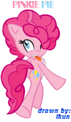 Size: 360x620 | Tagged: safe, artist:ikuntyphoon, pinkie pie, earth pony, pony, g4, afro, bipedal, cute, sonic the hedgehog (series), style emulation, tongue out