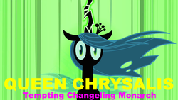 Size: 800x450 | Tagged: safe, edit, edited screencap, screencap, queen chrysalis, changeling, changeling queen, a canterlot wedding, g4, banjo kazooie, boss subtitles, female