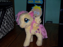 Size: 640x480 | Tagged: safe, fluttershy, pony, g4, official, butters, funrise, irl, male, photo, plushie, solo, south park