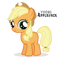 Size: 4225x4245 | Tagged: safe, artist:blackm3sh, applejack, g4, absurd resolution, filly, simple background, transparent background, vector, younger