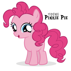 Size: 4225x4245 | Tagged: safe, artist:blackm3sh, pinkie pie, g4, absurd resolution, filly, simple background, transparent background, vector, younger