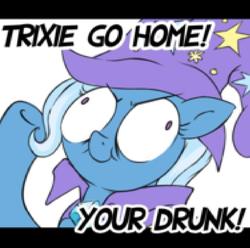Size: 824x816 | Tagged: safe, artist:darkstarchan, edit, trixie, pony, unicorn, g4, cropped, go home you're drunk, meta, pixelated, solo, wall eyed