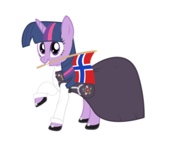 Size: 5240x4680 | Tagged: safe, artist:blackm3sh, twilight sparkle, pony, unicorn, g4, absurd resolution, bunad, clothes, dress, female, flag, norway, simple background, solo, transparent background, unicorn twilight, vector