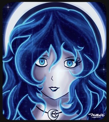 Size: 950x1066 | Tagged: safe, artist:walliscolours, princess luna, human, g4, close-up, female, humanized, solo