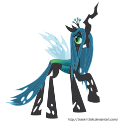 Size: 6000x6177 | Tagged: safe, artist:blackm3sh, queen chrysalis, changeling, changeling queen, g4, absurd resolution, crown, female, jewelry, regalia, simple background, transparent background, transparent wings, vector, wings