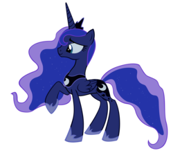 Size: 3401x3000 | Tagged: safe, artist:blackm3sh, princess luna, alicorn, pony, g4, crown, female, high res, hoof shoes, jewelry, mare, peytral, raised hoof, regalia, simple background, solo, transparent background, vector