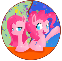 Size: 2000x1957 | Tagged: safe, artist:hidden-cat, pinkie pie, g4, duality, pinkamena diane pie