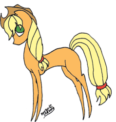 Size: 900x944 | Tagged: safe, artist:toppops, applejack, g4, pointy ponies