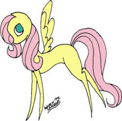 Size: 900x897 | Tagged: safe, artist:toppops, fluttershy, g4, pointy ponies