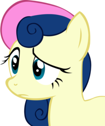 Size: 2086x2511 | Tagged: safe, artist:mellowbloom, bon bon, sweetie drops, earth pony, pony, g4, bust, confused, female, mare, portrait, simple background, solo, transparent background, vector