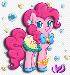 Size: 1000x1075 | Tagged: safe, artist:raininess, pinkie pie, earth pony, pony, g4, bow, clothes, dress, female, solo