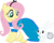 Size: 745x593 | Tagged: dead source, safe, artist:mellowbloom, angel bunny, fluttershy, pegasus, pony, rabbit, g4, alice in wonderland, animal, simple background, transparent background, watch