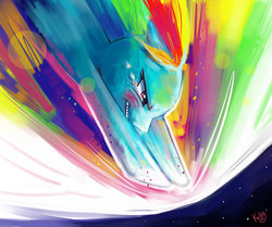 Size: 900x754 | Tagged: safe, artist:kellykatz, rainbow dash, pony, g4, female, solo, sonic rainboom