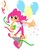 Size: 2550x3300 | Tagged: safe, artist:rockingquix, pinkie pie, human, g4, balloon, female, humanized, skinny, solo, thin