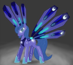 Size: 1000x898 | Tagged: safe, artist:infernaldalek, princess luna, pony, g4, female, science fiction, solo