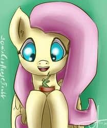 Size: 1280x1534 | Tagged: safe, artist:1vladislav, fluttershy, g4, 30 minute art challenge, plant