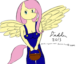 Size: 1200x1000 | Tagged: safe, artist:dudeler, fluttershy, anthro, g4, 30 minute art challenge