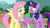 Size: 1280x720 | Tagged: safe, artist:capnpea, edit, edited screencap, screencap, fluttershy, spike, twilight sparkle, g4, my little pony: friendship is magic, stare master, eyes, fimbriae, no eyes, wat