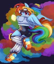 Size: 824x969 | Tagged: safe, artist:shineymagic, rainbow dash, anthro, g4, female, roller skates, solo