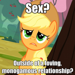 Size: 622x623 | Tagged: safe, edit, edited screencap, screencap, applejack, g4, the last roundup, caption, impact font, meme