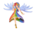 Size: 2328x1974 | Tagged: safe, artist:angriestangryartist, artist:ppgxrrb-fan, rainbow dash, human, g4, anime, armpits, clothes, dress, female, gala dress, humanized, simple background, solo, transparent background, winged humanization