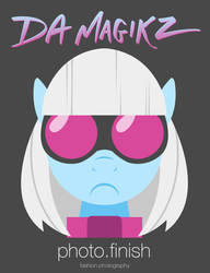 Size: 800x1042 | Tagged: dead source, safe, artist:equestria-election, photo finish, earth pony, pony, g4, female, poster, solo