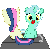 Size: 200x200 | Tagged: artist needed, source needed, safe, bon bon, lyra heartstrings, sweetie drops, earth pony, pony, unicorn, g4, adorabon, animated, cute, duo, female, happy, lyrabetes, simple background, smiling, spinning, transparent background, turntable, turntable pony