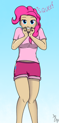 Size: 300x625 | Tagged: safe, artist:sonicrainboom93, pinkie pie, human, g4, clothes, female, humanized, solo, squee