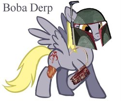 Size: 610x511 | Tagged: safe, derpy hooves, pegasus, pony, g4, boba fett, female, mare, star wars