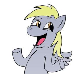 Size: 945x945 | Tagged: safe, derpy hooves, pegasus, pony, g4, female, mare, reaction image, solo, underp