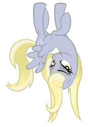 Size: 1000x1435 | Tagged: artist needed, source needed, safe, derpy hooves, pegasus, pony, g4, female, mare, simple background, solo, transparent background, upside down, vector, wet mane