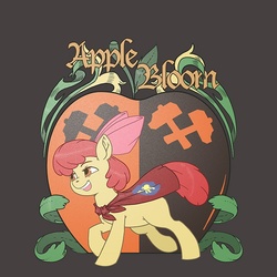 Size: 700x700 | Tagged: safe, artist:kevinsano, apple bloom, earth pony, pony, g4, cape, clothes, female, solo