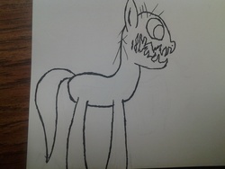 Size: 2048x1536 | Tagged: safe, artist:lazypoisonfl, zombie pony, solo