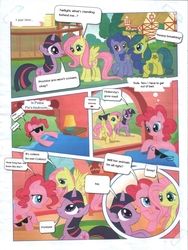 Size: 1200x1600 | Tagged: safe, artist:limeylassen, edit, fluttershy, pinkie pie, twilight sparkle, comic:a bright idea, g4, german comic, funtimes in ponyland, twilight is a lion, wat