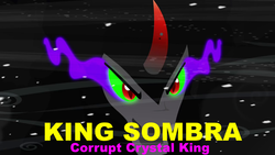 Size: 800x450 | Tagged: safe, edit, edited screencap, screencap, king sombra, umbrum, g4, the crystal empire, banjo kazooie, boss subtitles