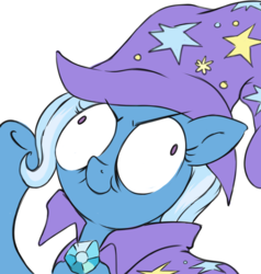 Size: 2550x2680 | Tagged: safe, artist:darkstarchan, trixie, pony, unicorn, g4, :i, derp, female, mare, simple background, smiling, solo, transparent background