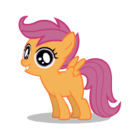 Size: 140x140 | Tagged: safe, artist:mixermike622, scootaloo, g4, animated, female, simple background, spinning, transparent background, vector