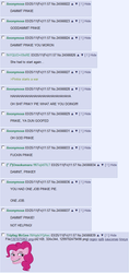 Size: 536x1133 | Tagged: safe, pinkie pie, g4, over a barrel, /co/, 4chan, 4chan screencap, livestream, thread, you had one job