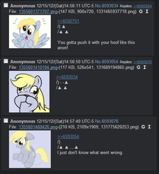 Size: 476x523 | Tagged: safe, derpy hooves, pegasus, pony, g4, /mlp/, 4chan, 4chan screencap, female, mare, the legend of zelda, thread, triforce