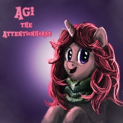 Size: 512x512 | Tagged: safe, oc, oc only, oc:agi, pony, unicorn, attention horse