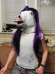Size: 1280x1707 | Tagged: safe, rarity, human, g4, barrfind, cosplay, hoers mask, irl, irl human, photo, solo, wtf