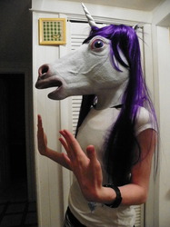 Size: 1280x1707 | Tagged: safe, rarity, human, g4, cosplay, hoers mask, irl, irl human, photo, solo, wtf